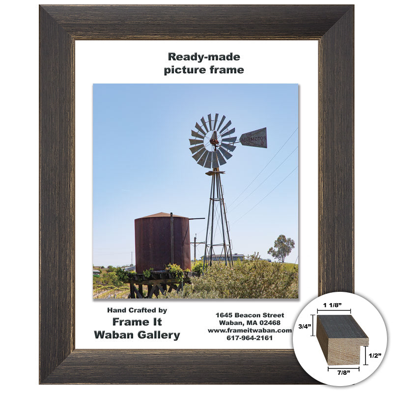 Waban Collection black & gold 12x18 picture frame - style wc40B
