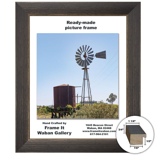 Waban Collection black & gold 12x12 picture frame - style wc40B