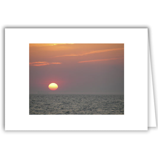 Helen Eddy photo card - Red Sunset - Cape May - Item 142D-20