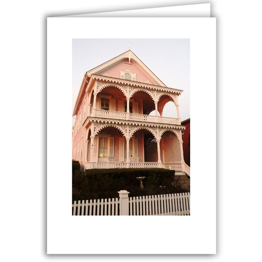 Helen Eddy photo card - Pink Victorian House - Cape May - Item 144d-07