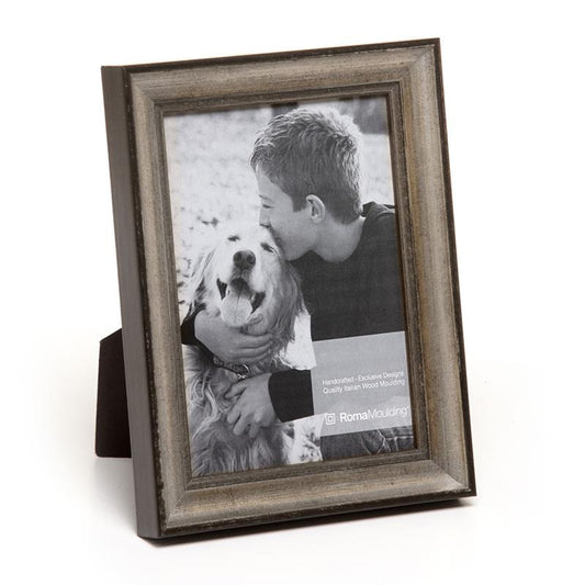 Roma 5x7 Palio silver wood ready made picture frame - 1702054-57