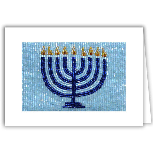 Helen Eddy photo card - Menorah - Winter - Item 182D-87