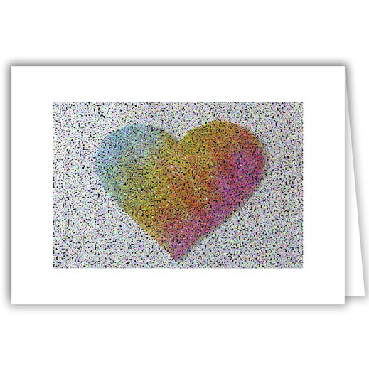 Helen Eddy photo card - Dotted Heart Rainbow - Item 208D-40