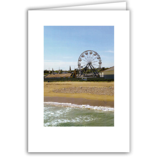 Helen Eddy photo card - Ferris Wheel and Sand, Old Orchard Beach, ME - Item 209d-99