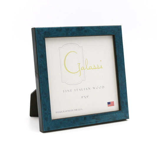 F.G. Galassi 5x5 blue burl wood ready made picture frame - 23455