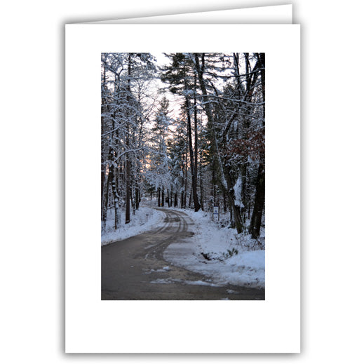 Helen Eddy photo card - Snowy Road - Winter - Item 292D-04