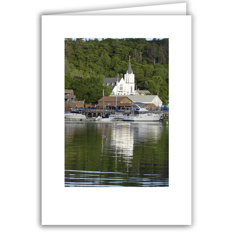 Helen Eddy photo card - Church Across Boothbay Harbor, ME - Item 295d-68