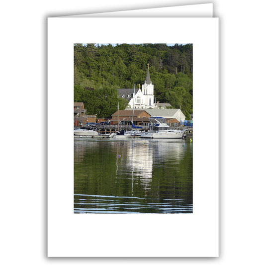 Helen Eddy photo card - Church Across Boothbay Harbor, ME - Item 295d-68