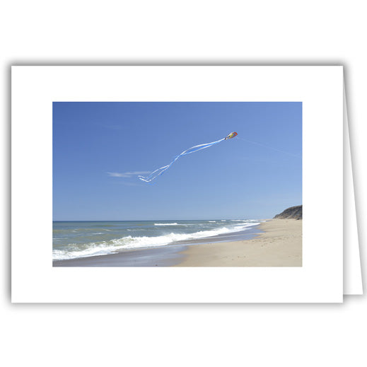 Helen Eddy photo card - Beach with Kite (H) - Cape Cod - Item 296D-38