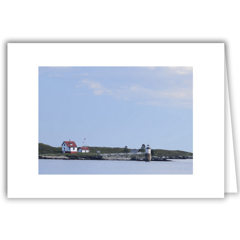 Helen Eddy photo card - Photo Painting - Lighthouse on Ram Island, ME - Item 297d-50