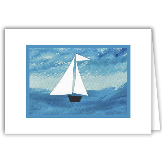Helen Eddy photo card - Paper Sailboat, Calm Seas - Item 302D-95