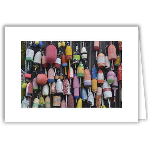 Helen Eddy photo card - Lobster Shed with Buoys - Maine - Item 316D-45