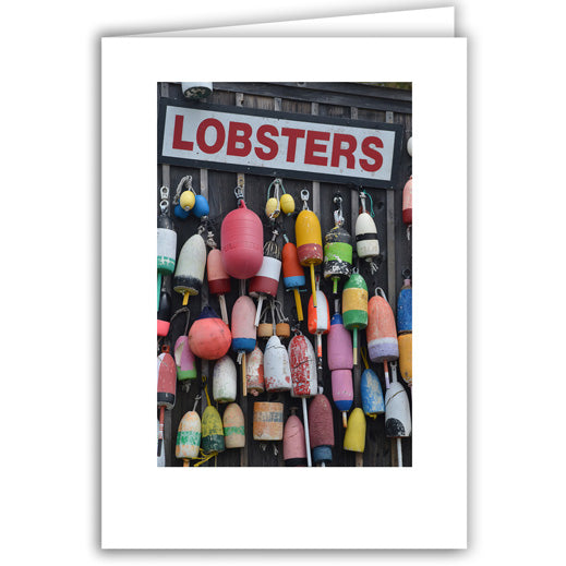 Helen Eddy photo card - Lobster Sign with Buoy - Item 316D-47