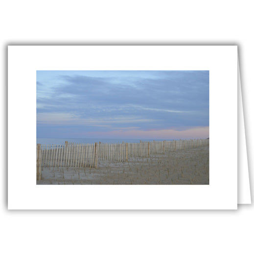 Helen Eddy photo card - Blue Sky and Fence After Sunset - Cape Cod - Item 330D-22