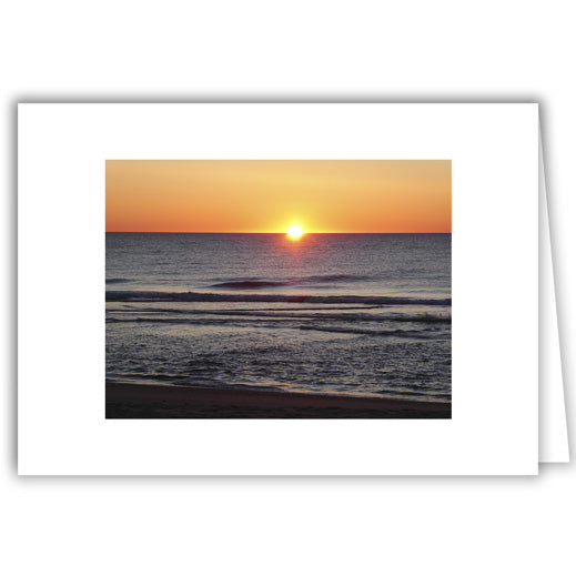 Helen Eddy photo card - Orange sunrise at the beach - Cape Cod - Item 330D-88