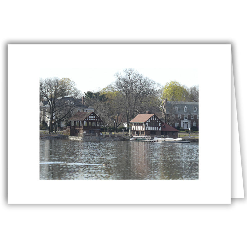 Helen Eddy photo card - Jamaica Pond Boathouse, Jamaica Plain, MA - Item 352d-18