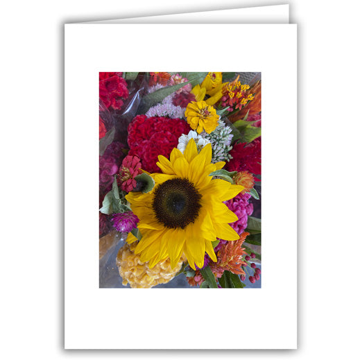 Helen Eddy photo card - Sunflower Burst Bouquet - Item 357D-70