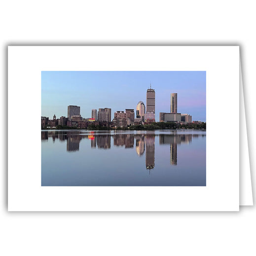 Helen Eddy photo card - Boston at Dawn - Back Bay Skyline - Item 365D-18