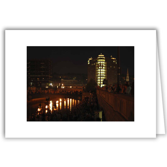 Helen Eddy photo card - Waterfire, Rhode Island - Item 48d-28