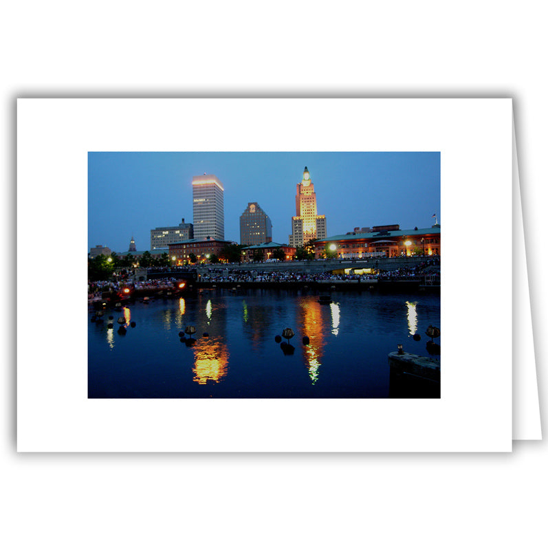 Helen Eddy photo card - Waterfire, Rhode Island - Item 48d-86
