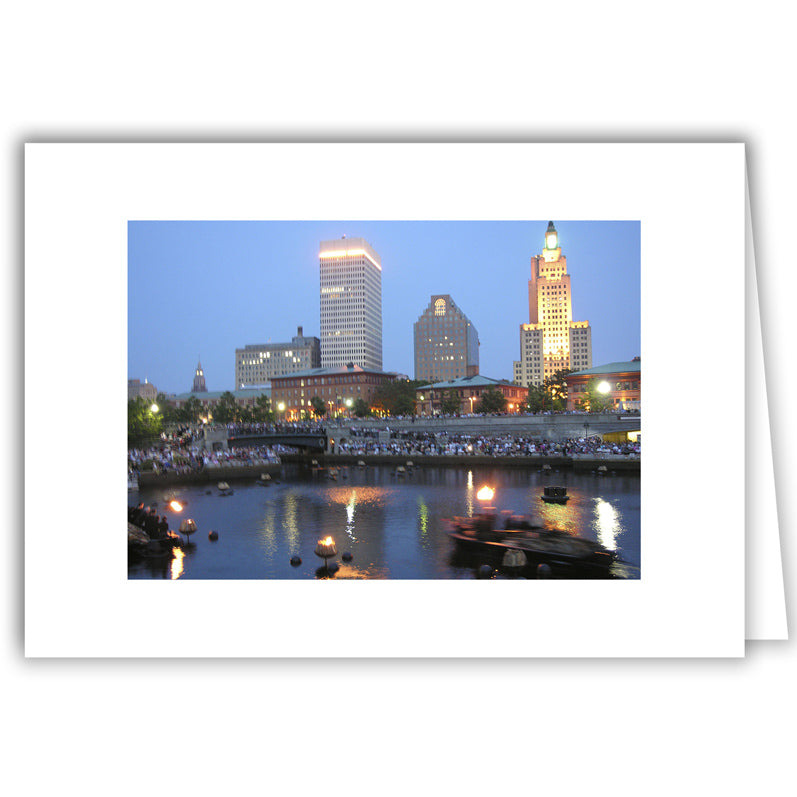 Helen Eddy photo card - Waterfire, Rhode Island - Item 48d-87