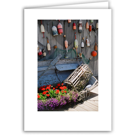 Helen Eddy photo card - Buoys w/ Lobster Trap - Item 50D-1161-7