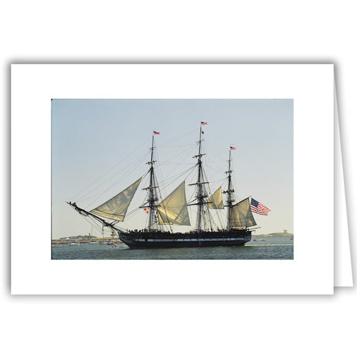 Helen Eddy photo card - USS Constitution Under Sail - Item 50D-1243-9A