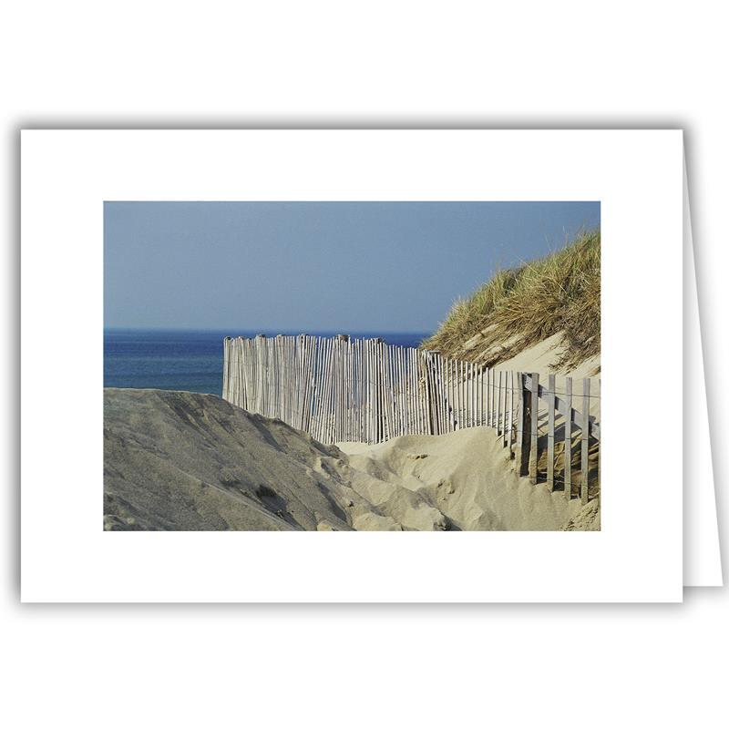 Helen Eddy photo card - Large Dune and Fence - Cape Cod - Item 50D-1292-33A