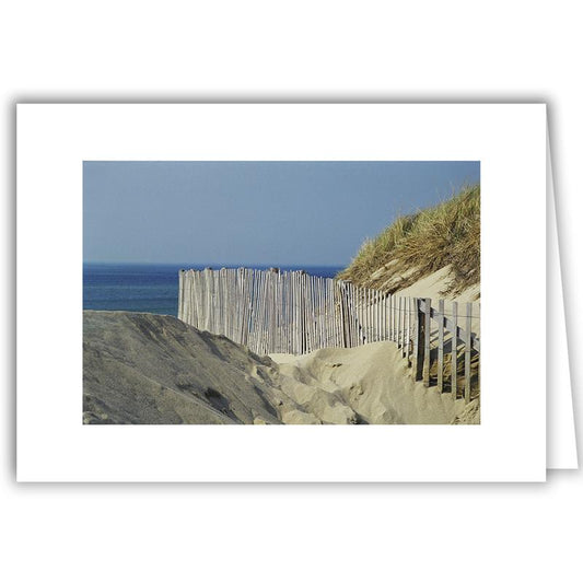 Helen Eddy photo card - Large Dune and Fence - Cape Cod - Item 50D-1292-33A