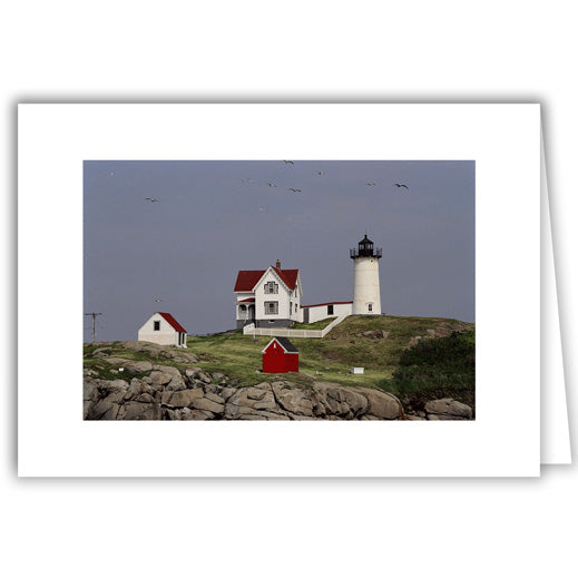 Helen Eddy photo card - Nubble Light, York, Maine - Item 50D-621-14
