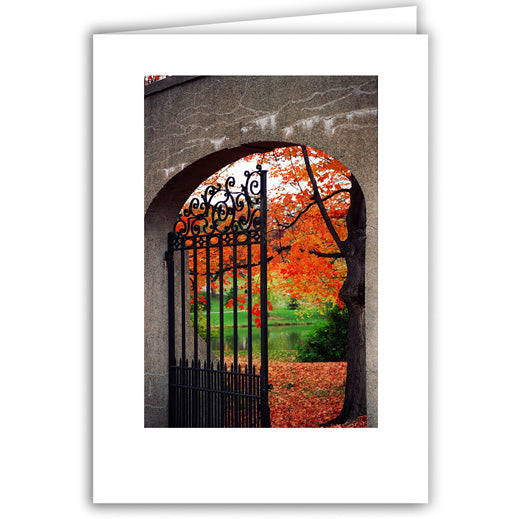 Helen Eddy photo card - Autumn Gate - Item 50D-918-13A