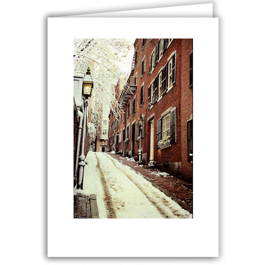 Helen Eddy photo card - Acorn Street - Winter - Item 50D-B27
