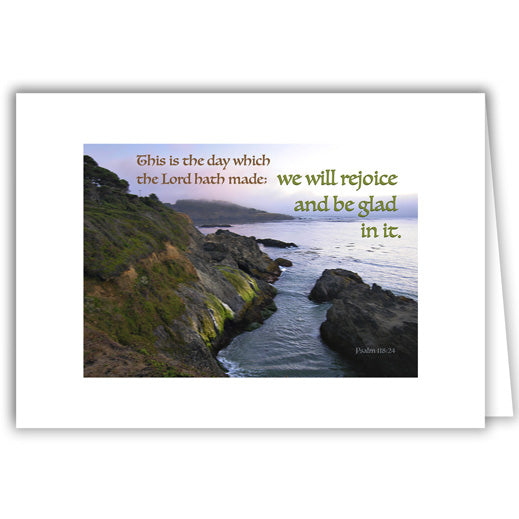 Helen Eddy photo card - This is the day (cliff at sea) … - Item 91D-67w