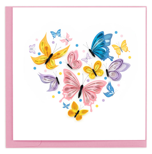 Quilling Card  "Butterfly Heart"  style BL1365