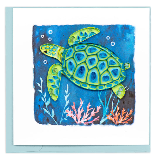 Quilling Card  "Decorative Sea Turtle"  style BL1427