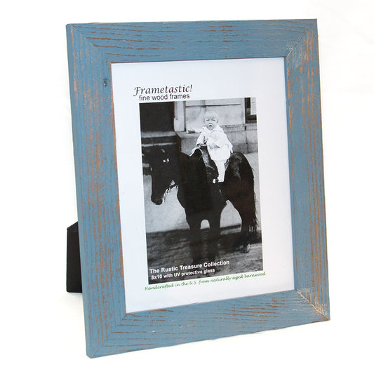Frametastic 8x10 Rustic Treasures blue ready made picture frame - style ECO1-B-80