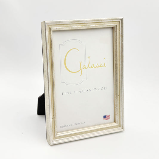 F.G. Galassi 4x6 silver / gold ready made picture frame - style 29646