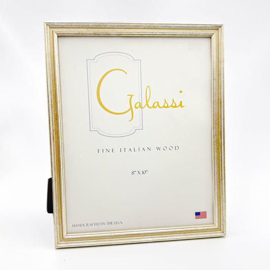 F.G. Galassi 8x10 silver / gold ready made picture frame - style 29680