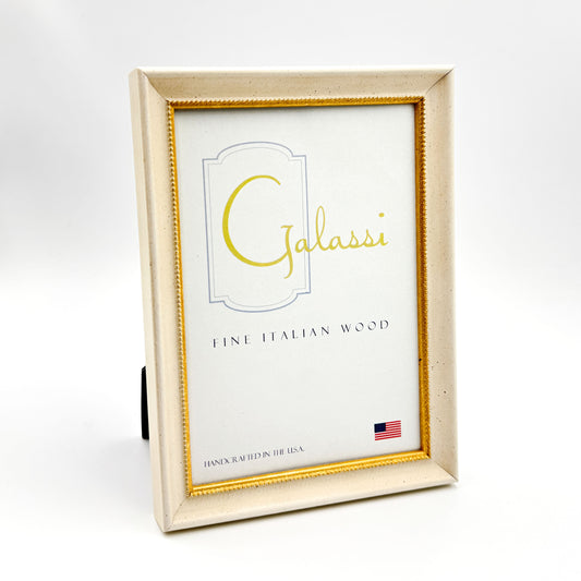F.G. Galassi 4x6 cream & gold ready made picture frame - style 47046