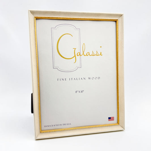 F.G. Galassi 8x10 cream & gold ready made picture frame - style 47080