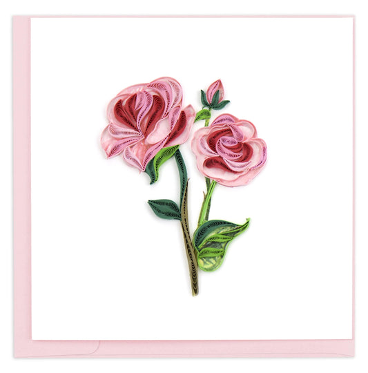 Quilling Card  "Long Stem Roses" style BL1284