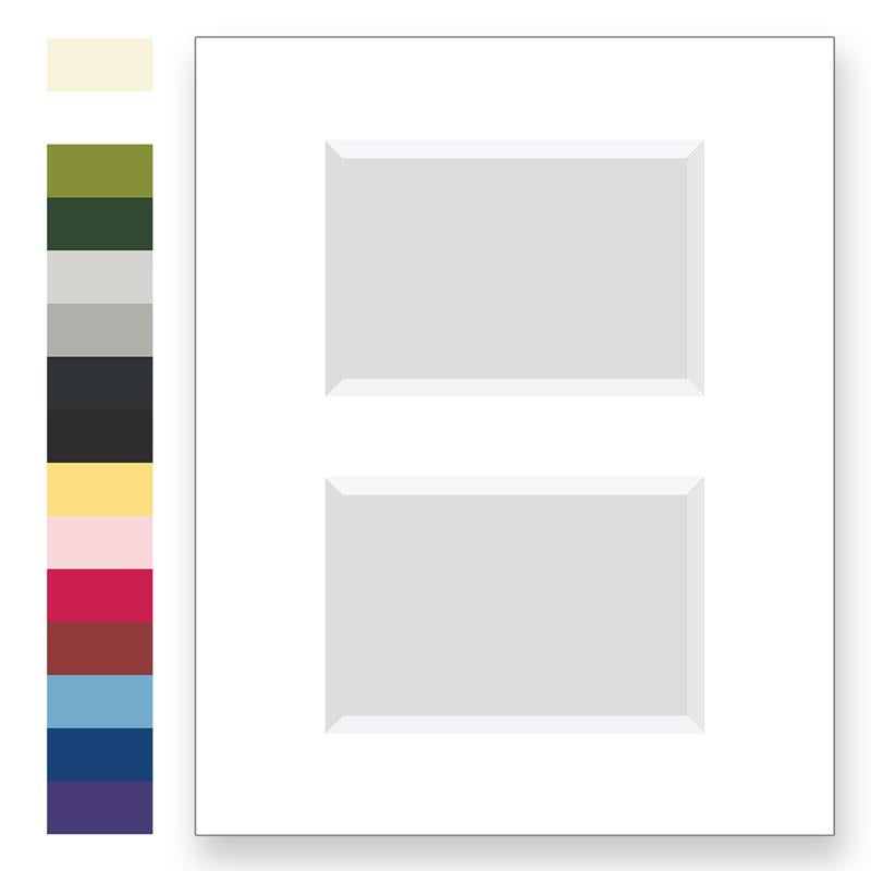 Archival Matting 8x10 with Two Openings - in colors