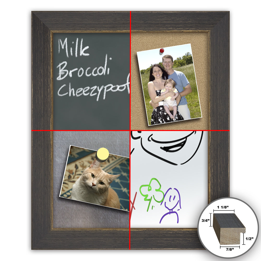 Frame It black and gold 24x30 Framed Memo Board - style 40B
