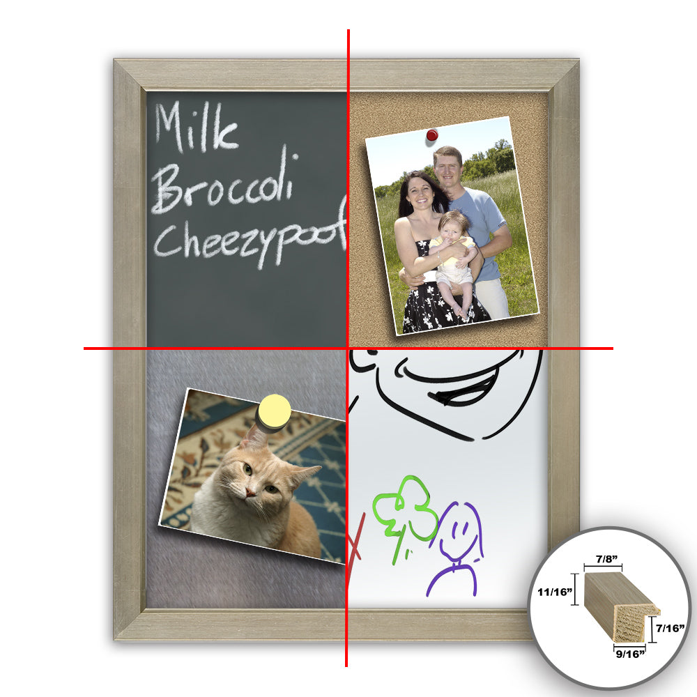 Frame It silver 11x14 Framed Memo Board - style 176