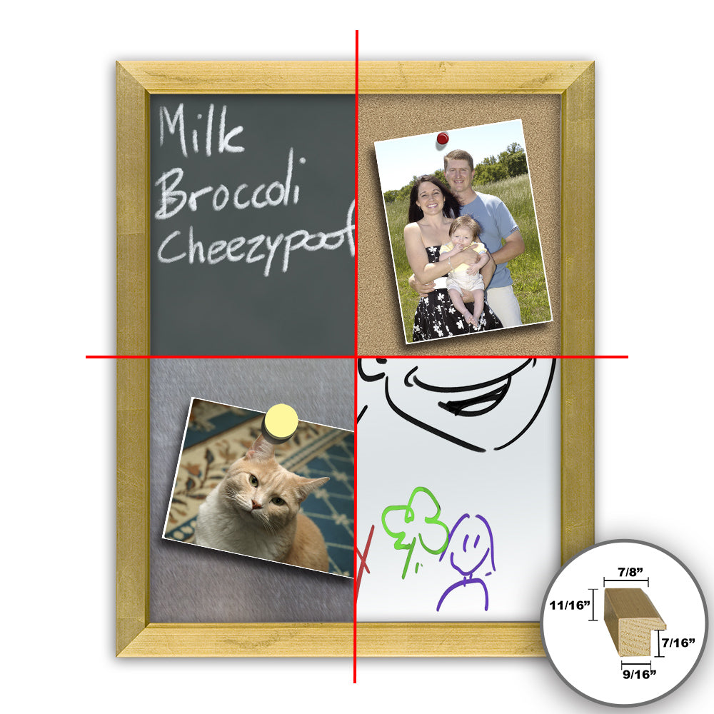 Frame It gold 24x24 Framed Memo Board - style 190