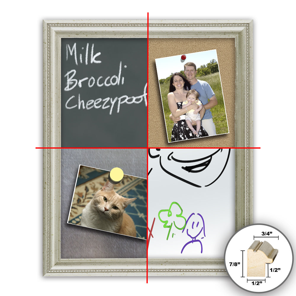 Frame It silver 16x20 Framed Memo Board - style 233