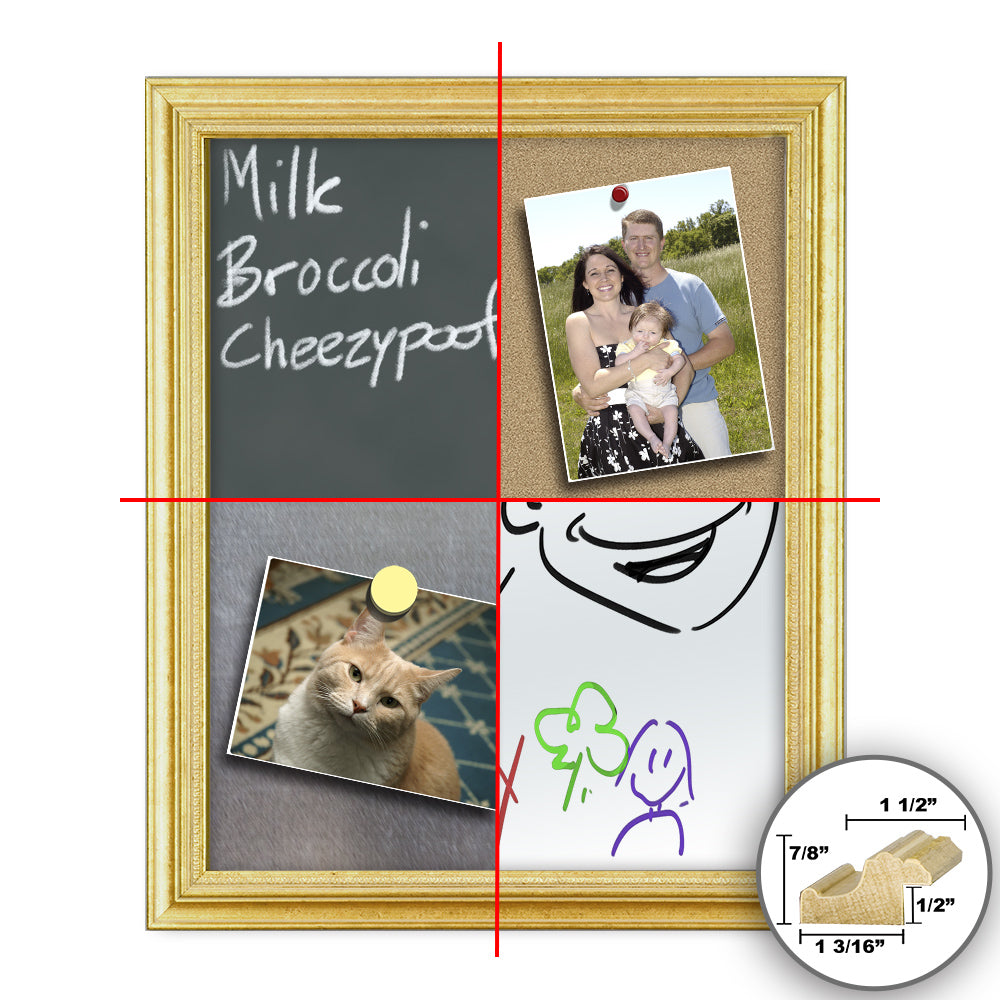 Frame It gold 24x30 Framed Memo Board - style 274