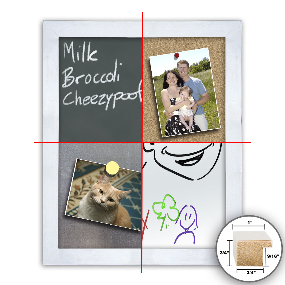 Frame It white 16x20 Framed Memo Board - style 328B