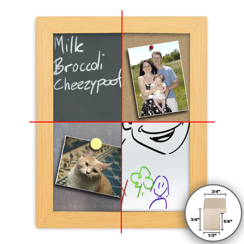 Frame It natural wood 18x24 Framed Memo Board - style 405