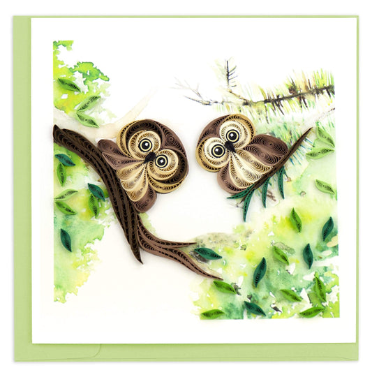 Quilling Card  "Owlets" style  BL1276